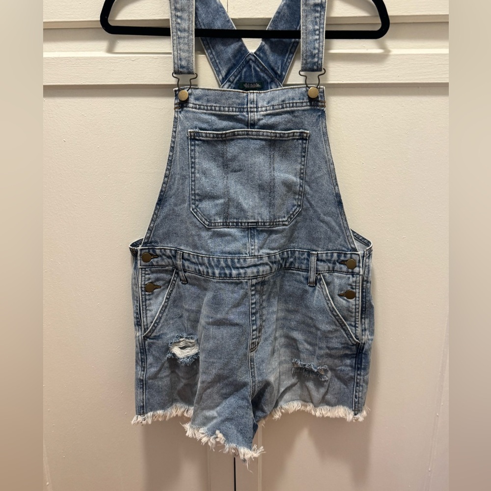 Wild Fable Blue Denim Overall Shorts